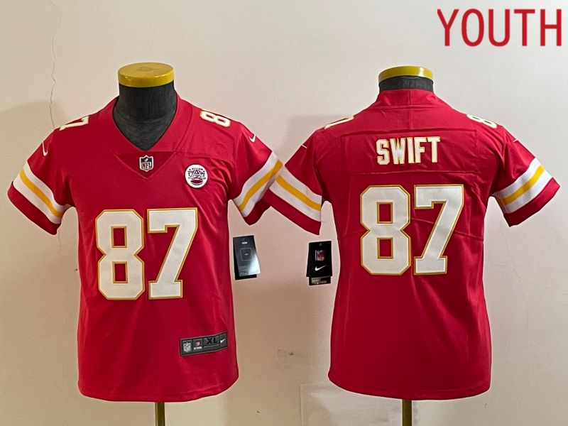 Youth Kansas City Chiefs #87 Swift Red 2024 Nike Vapor Untouchable Limited NFL Jersey